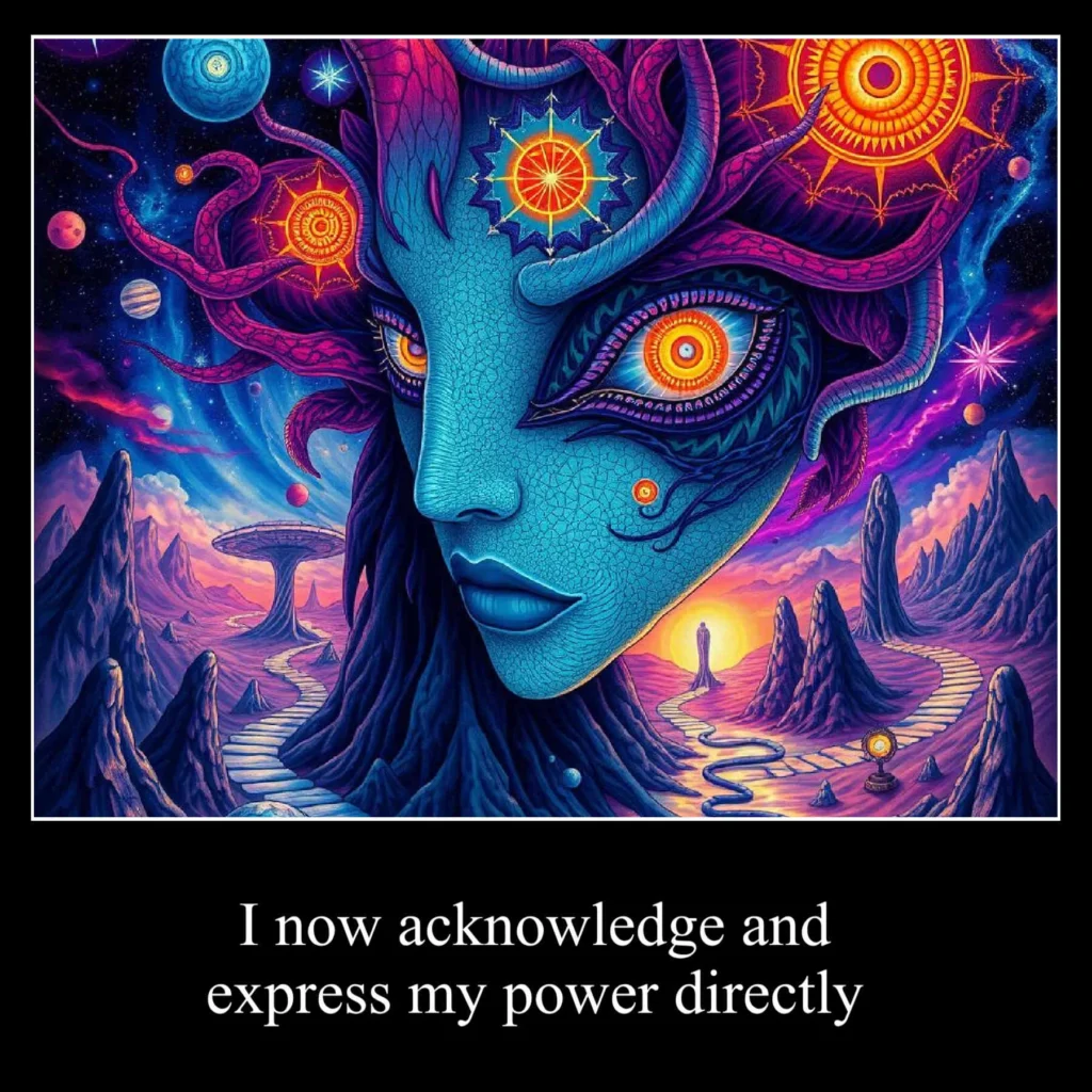 I now acknowledge and express my power directly. 