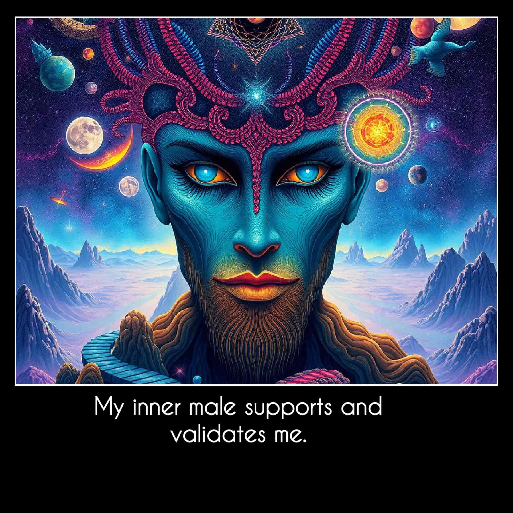 0705 Psychic Affirmation for today: My inner male supports and validates me.