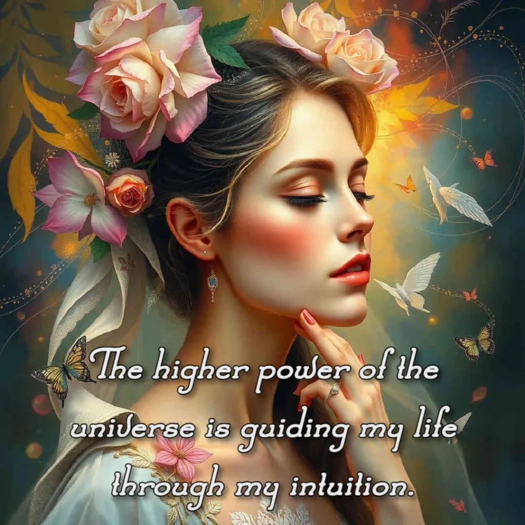 The higher power of the universe is guiding my life through my intuition.