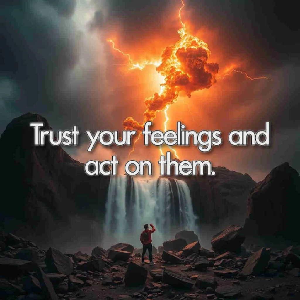 Trust your feelings and act on them