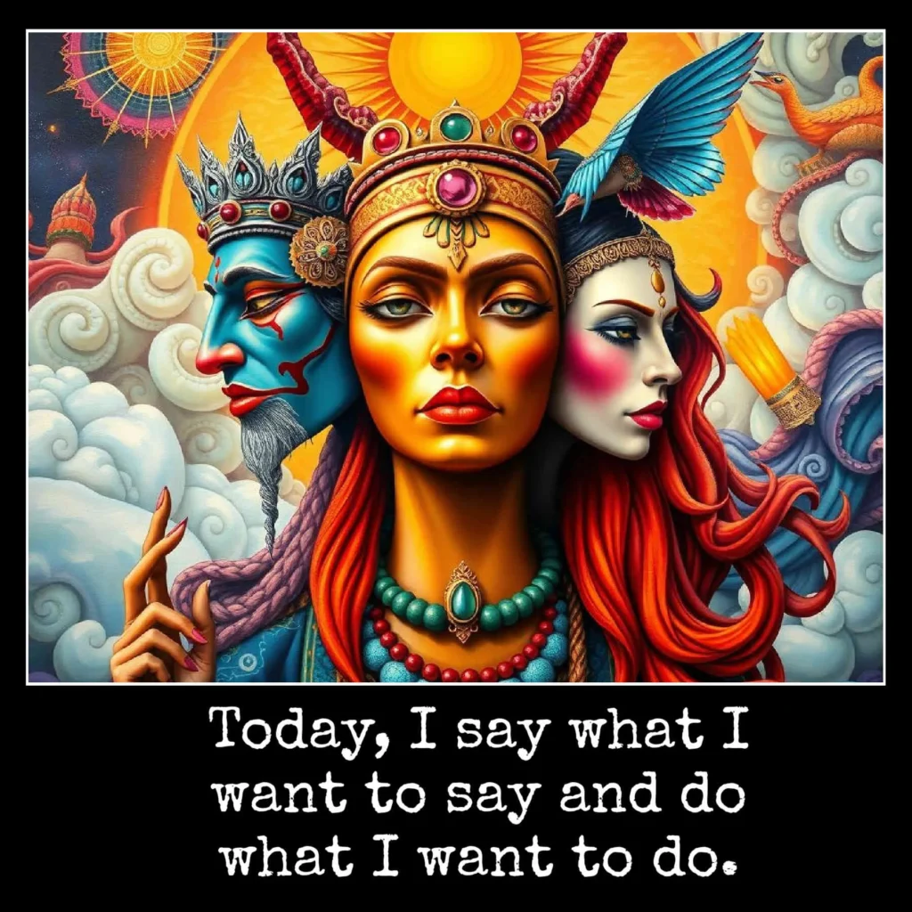 Psychic May 17 Today, I say what I want to say and do what I want to do.