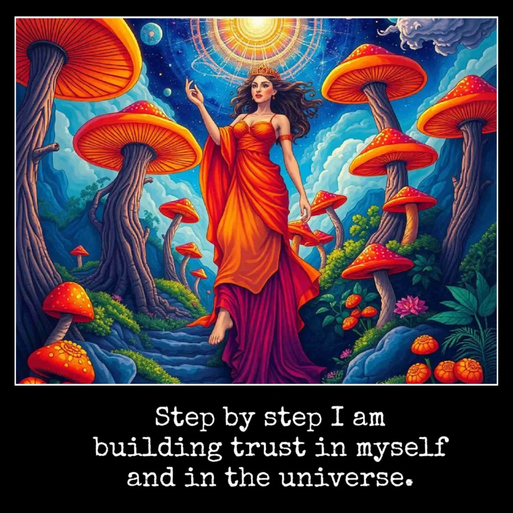 Step by step I am building trust in myself and in the universe.