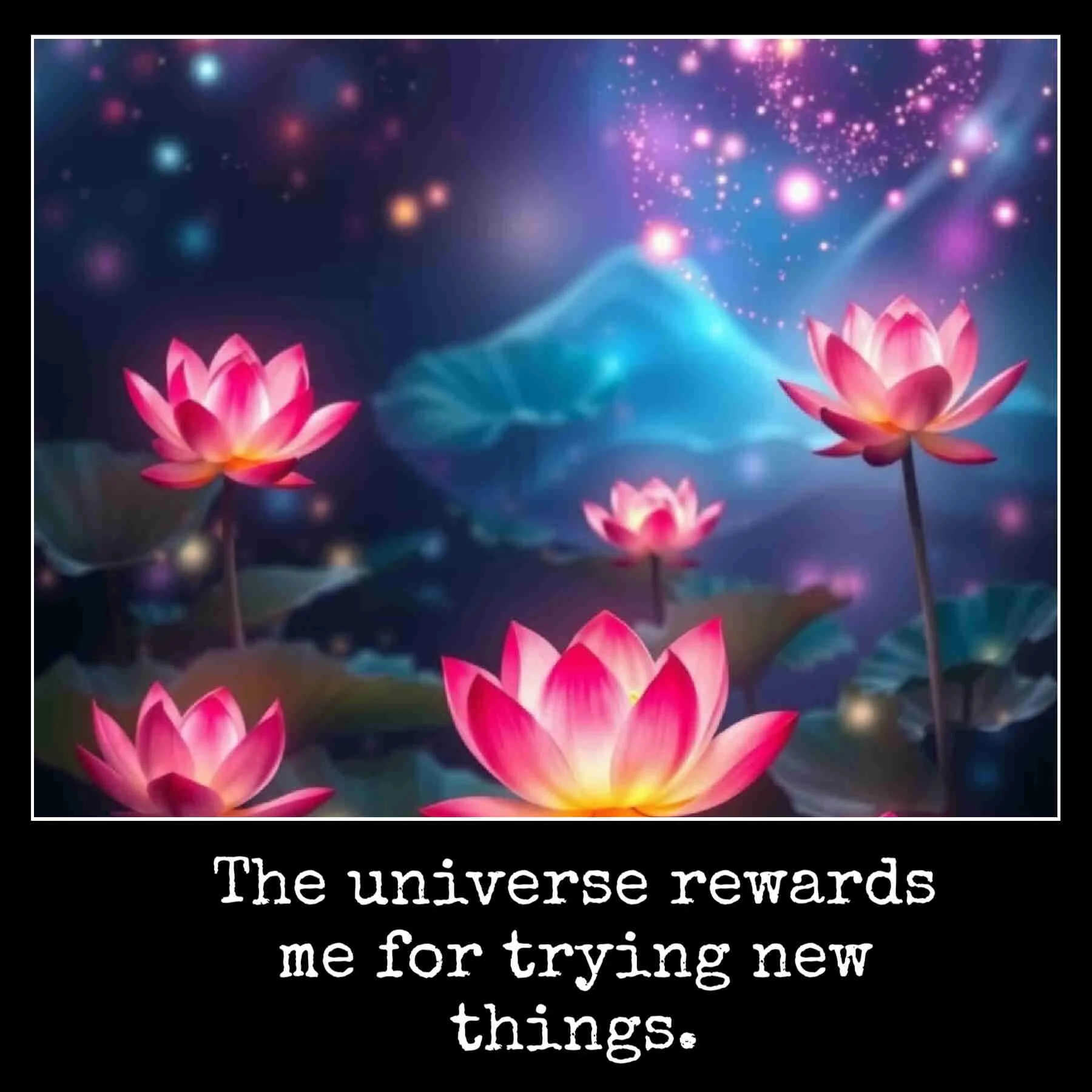 May 26 May 26 The universe rewards me for trying new things.