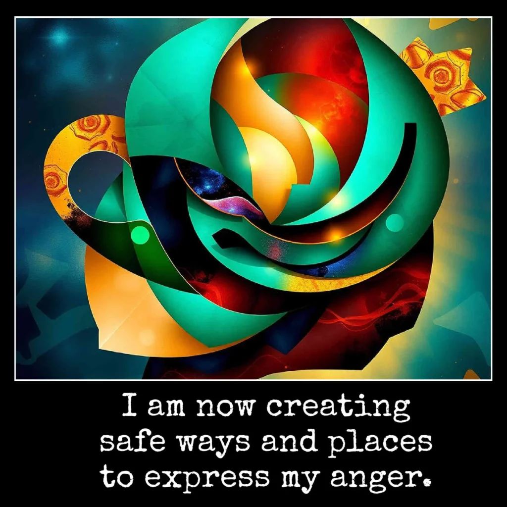 May16 I am now creating safe ways and places to express my anger.